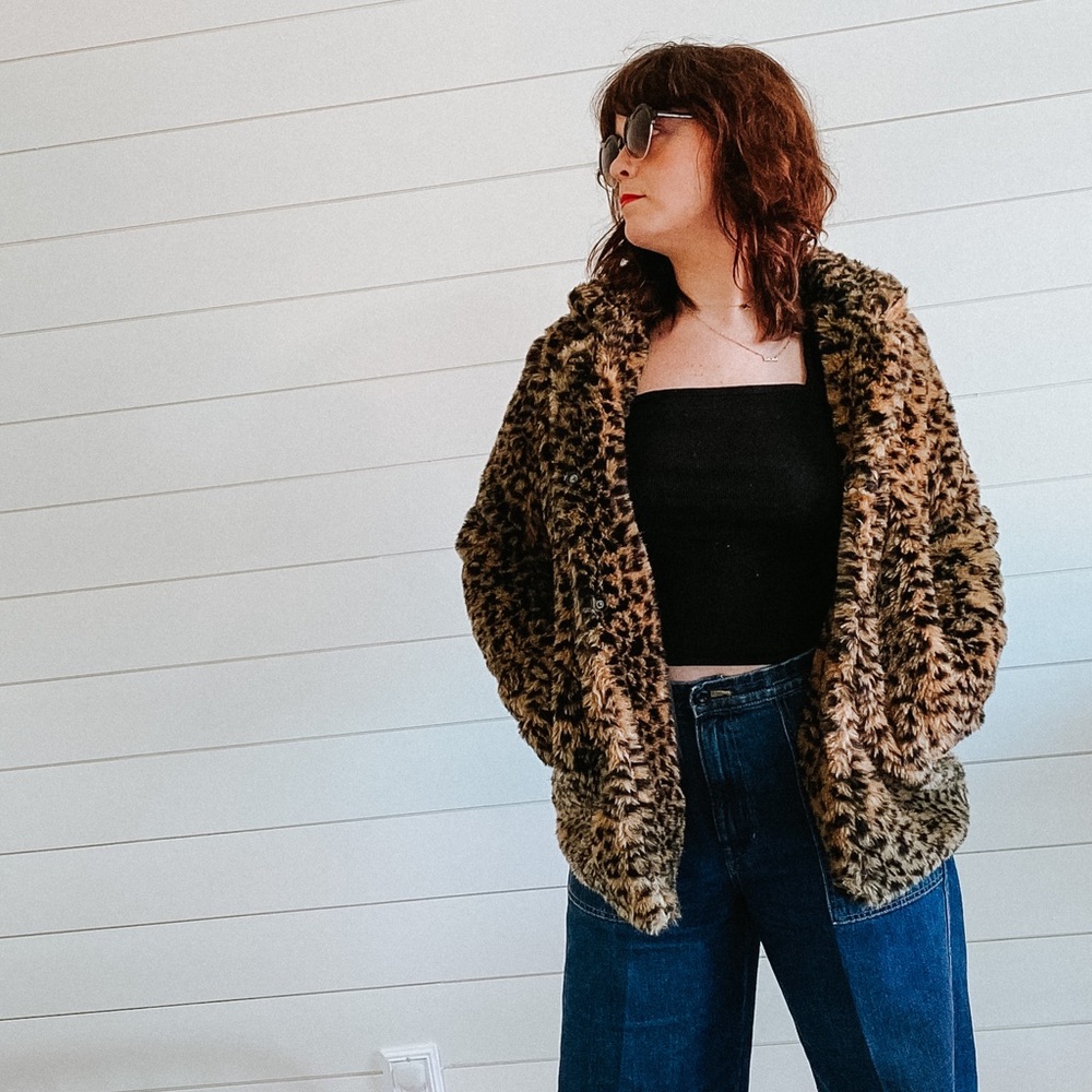 Leopard “fur” coat